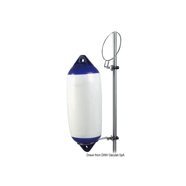 Guardabarros doble plegable de acero inoxidable 150 mm - N°3 - comptoirnautique.com