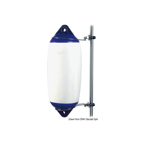 Para-choques simples dobrável em aço inoxidável 230 mm - N°2 - comptoirnautique.com