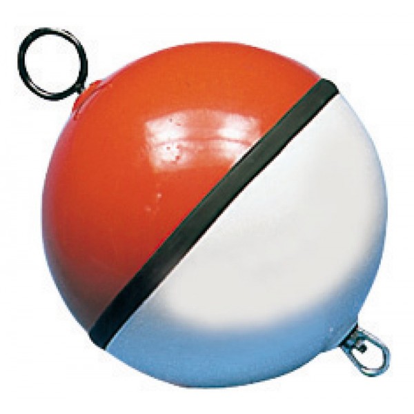 White/red polyurethane-filled buoy 700 mm - N°1 - comptoirnautique.com