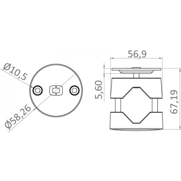 Morsetto EASY FENDER per tubi da 22/30 mm - N°2 - comptoirnautique.com