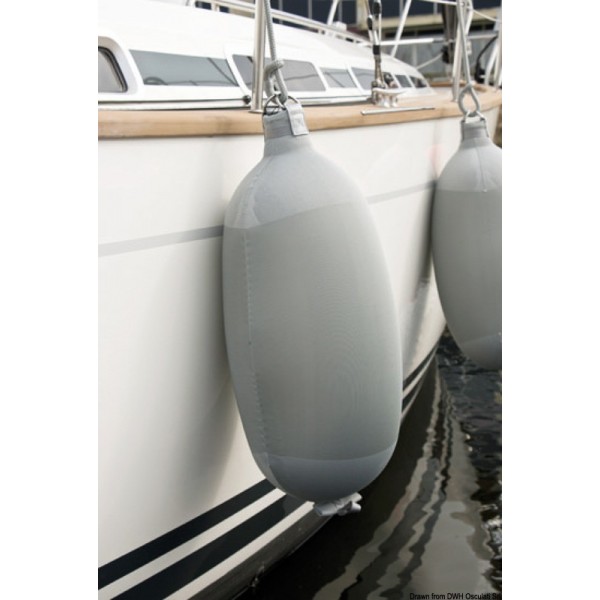 Pare-battage gonflable FENDERTEX C73 gris foncé  - N°2 - comptoirnautique.com 