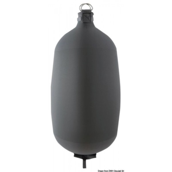 Pare-battage gonflable FENDERTEX C104 gris foncé  - N°1 - comptoirnautique.com