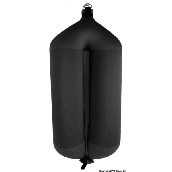 Inflatable fender FENDERTEX T124 black - N°1 - comptoirnautique.com 