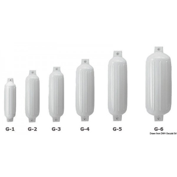 Para-choques Polyform G2 branco - N°2 - comptoirnautique.com