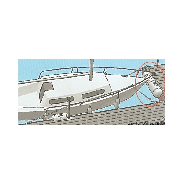 White PVC inflatable fender for pontoon boat - N°3 - comptoirnautique.com 