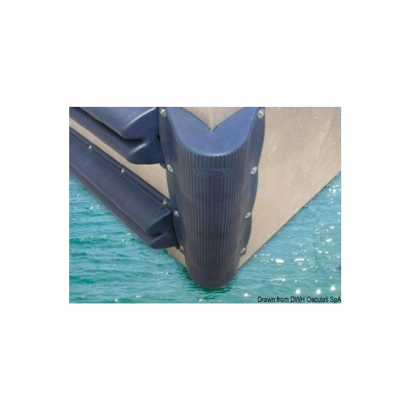 Guardabarros pontón Angolo azul 800 mm - N°2 - comptoirnautique.com 