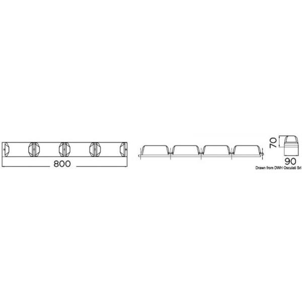 Defensa de pontón azul de 800 mm - N°2 - comptoirnautique.com 