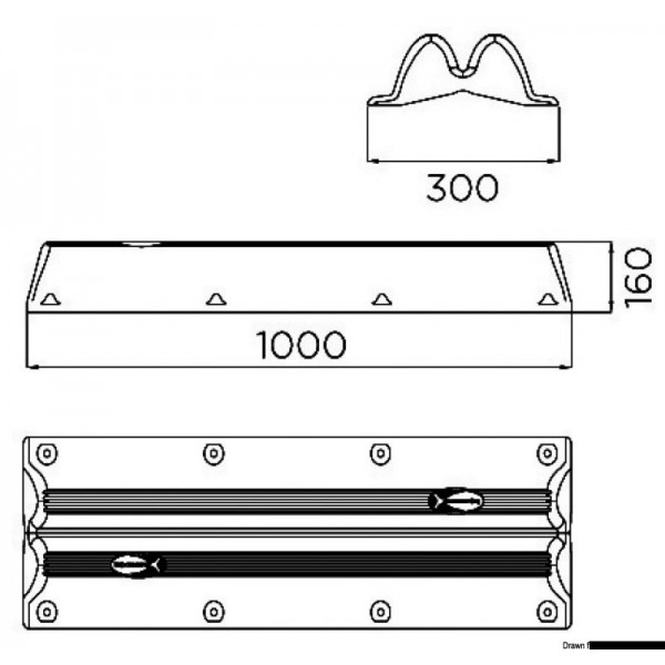 1000 mm blue pontoon fender - N°2 - comptoirnautique.com