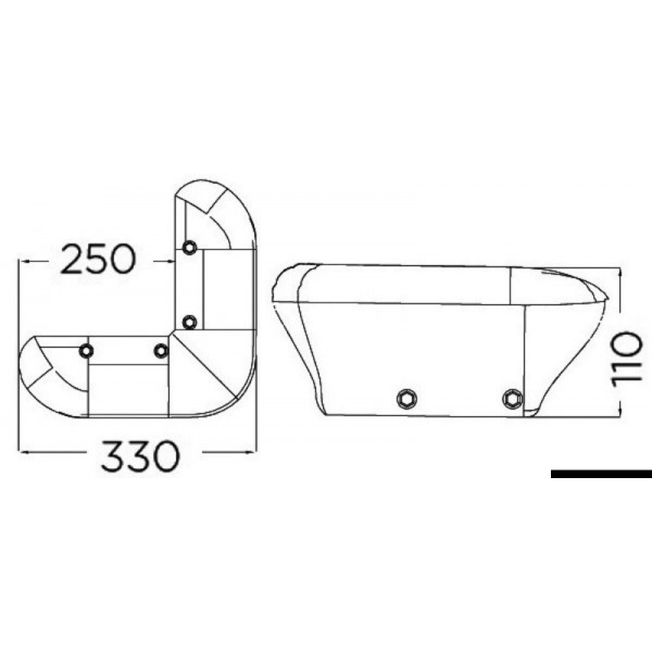 Ponton-Fender 330 mm blau - N°2 - comptoirnautique.com