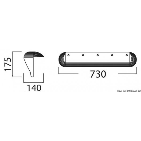 Defensa de pantalán blanca 730 mm - N°4 - comptoirnautique.com