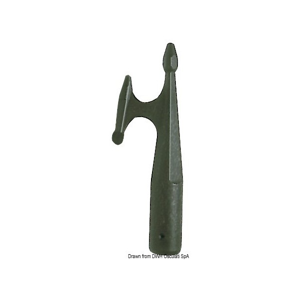 Gaff in polipropilene bianco 30 mm - N°1 - comptoirnautique.com