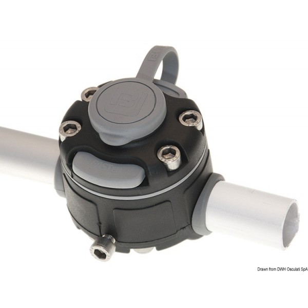 Blocco p. montaggio tubo Ø 30/32-mm nero  - N°1 - comptoirnautique.com