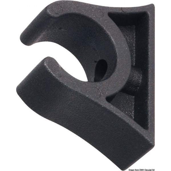 Clip nera per tubi da 50 mm - N°1 - comptoirnautique.com