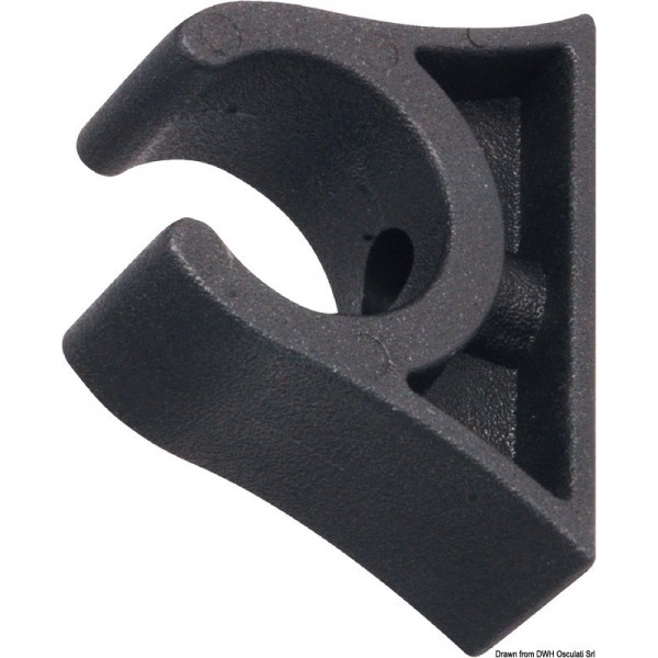 Schwarzer Clip für 50-mm-Rohre - N°1 - comptoirnautique.com 