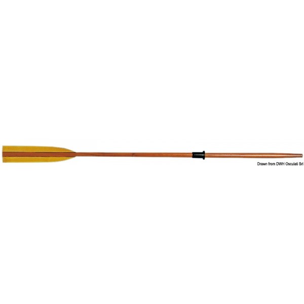 Mahogany oar 2.0 m x 38 mm - N°3 - comptoirnautique.com 