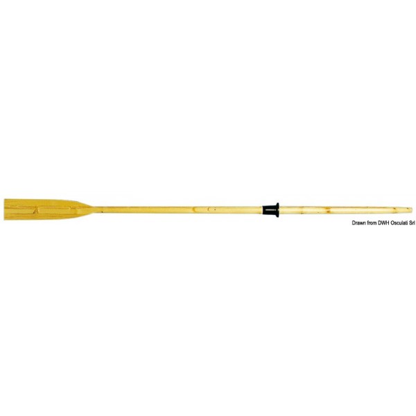 Mahogany oar 2.2 m x 38 mm - N°2 - comptoirnautique.com