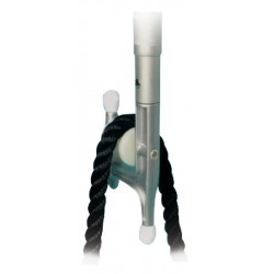 Bi-telescopic gaff with pulley