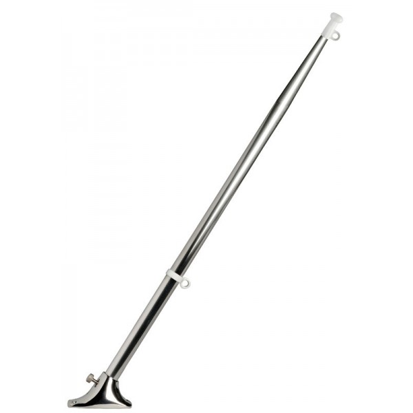 30° stainless steel flagpole - 120 cm + stainless steel bracket - N°2 - comptoirnautique.com