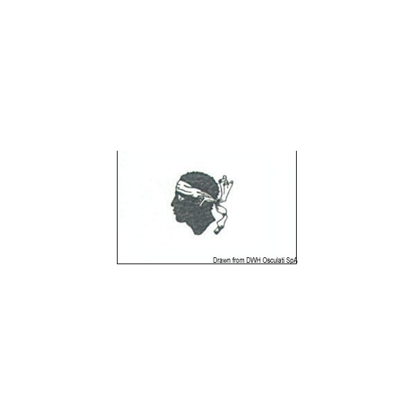 Bandiera regionale della Corsica 20 x 30 cm - N°1 - comptoirnautique.com