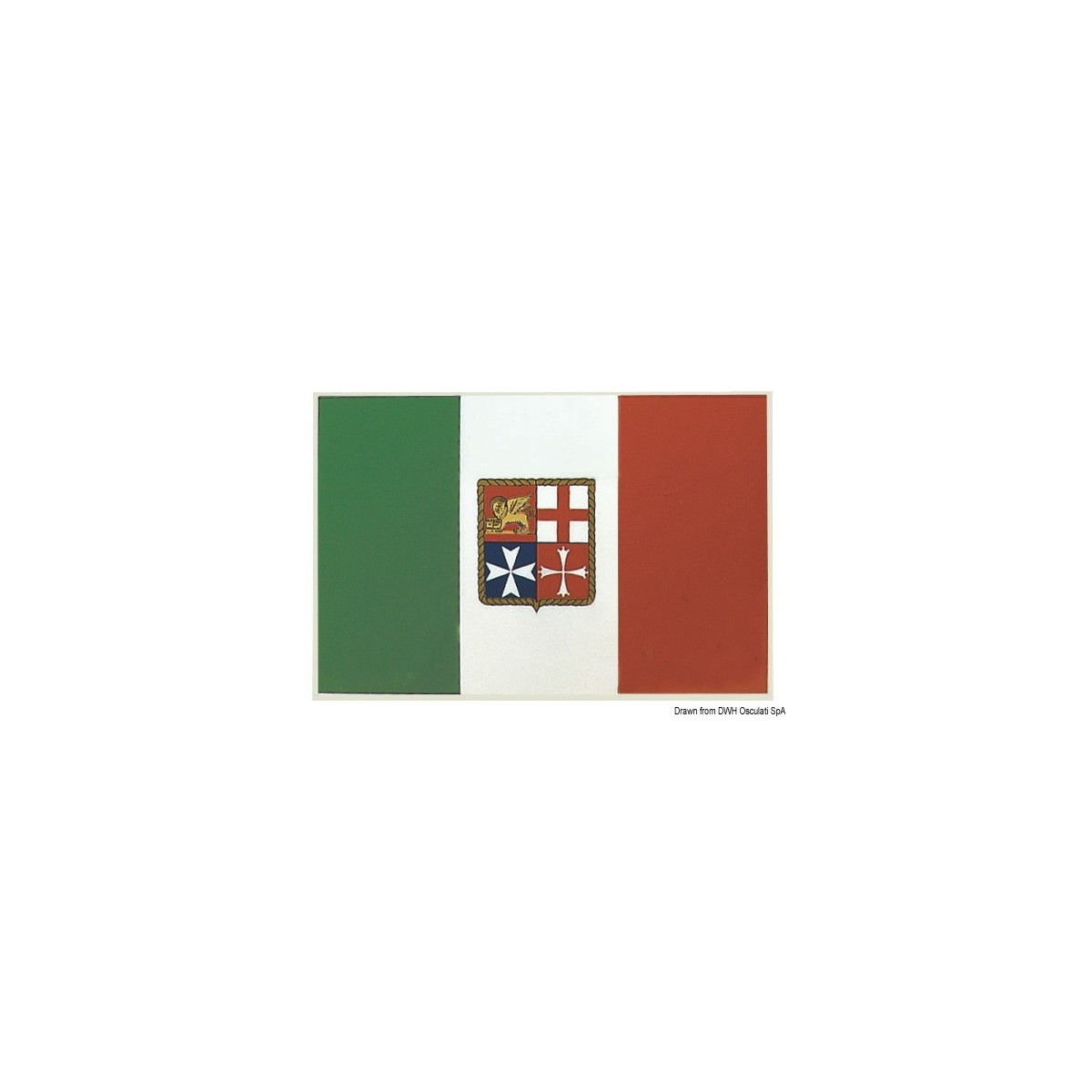 Sticker Osc Osculati Sticker flag merchant navy Italy 11 x 16 cm OSC-35.452.80 ...
