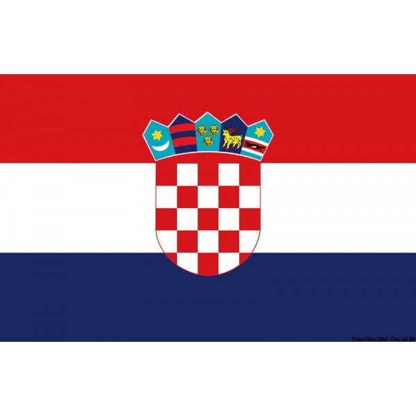 Pavillon Kroatien 40 x 60 cm - N°1 - comptoirnautique.com