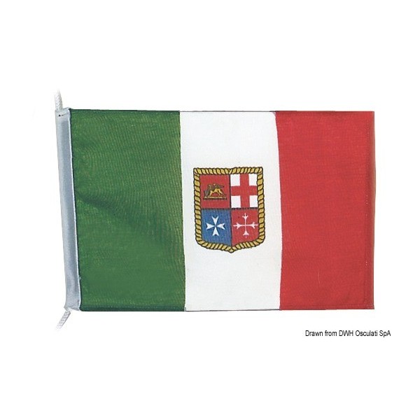 Bandiera della Marina Mercantile Italia 30 x 45 cm - N°1 - comptoirnautique.com