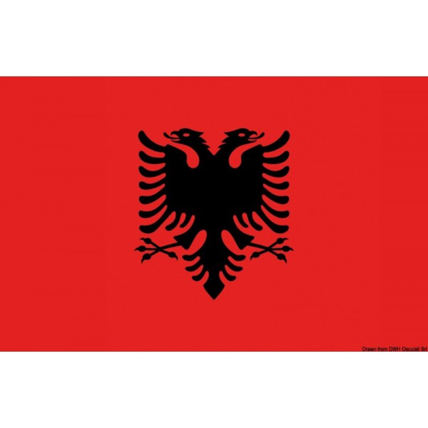 Bandiera Albania 20 x 30 cm - N°1 - comptoirnautique.com