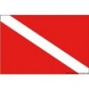 Bandiera per immersioni 20 x 30 cm - N°1 - comptoirnautique.com