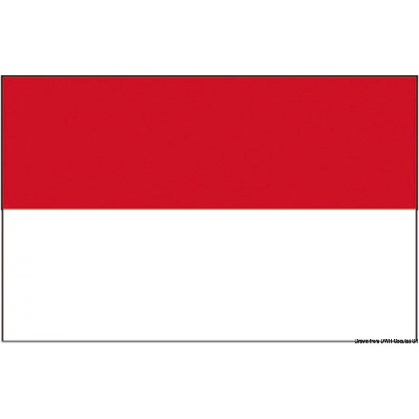 Bandiera Principato di Monaco 20 x 30 cm - N°1 - comptoirnautique.com