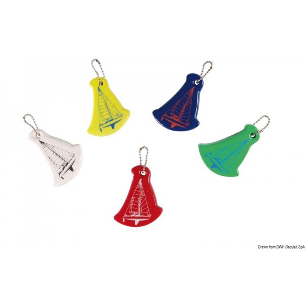 Soft foam key ring Red sailboat - N°1 - comptoirnautique.com