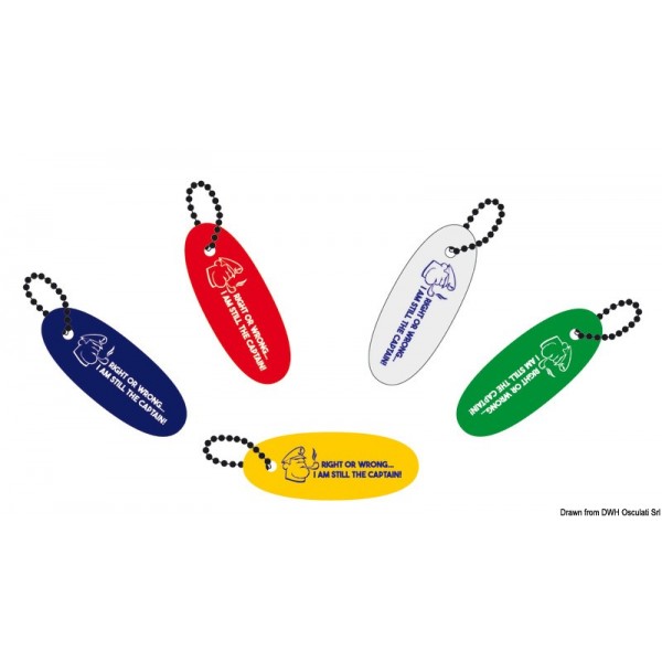 Porte-clé caoutchouc souple flottant couleurs div.  - N°1 - comptoirnautique.com