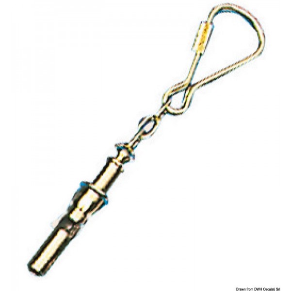 Schlüsselanhänger mit Ring aus poliertem Messing Pfeife - N°1 - comptoirnautique.com