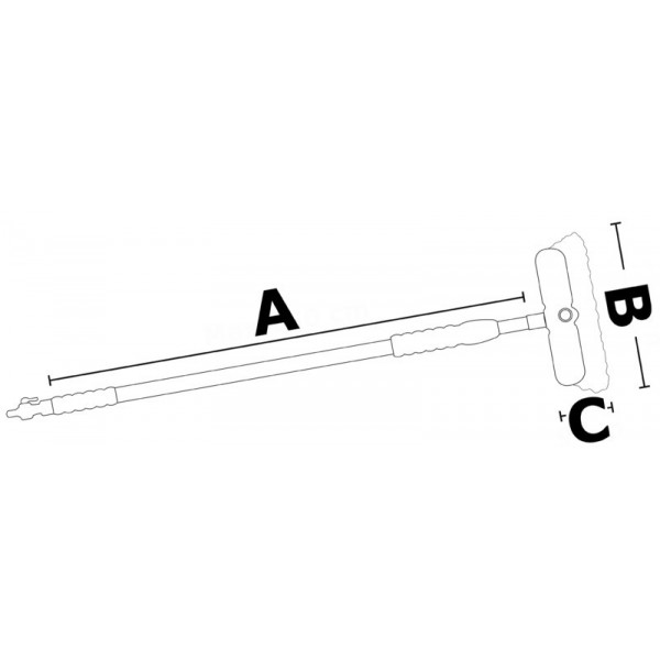 Scope-spazzola telescopica Mafrast standard 95/150 cm  - N°2 - comptoirnautique.com