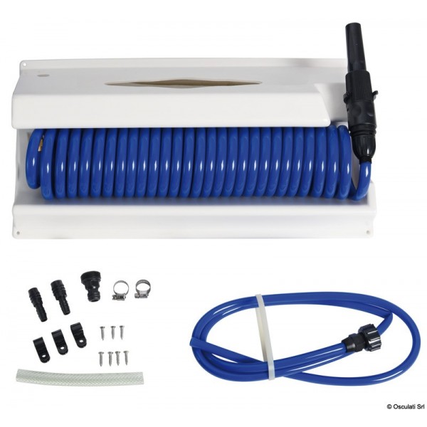 Contenedor para manguera de agua en espiral de 7,5 m - N°1 - comptoirnautique.com