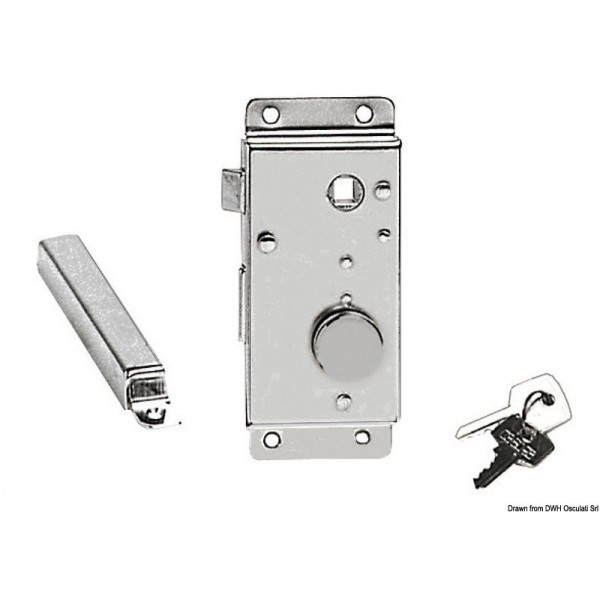 Serrure SI ext.laiton ch.25mm  - N°1 - comptoirnautique.com