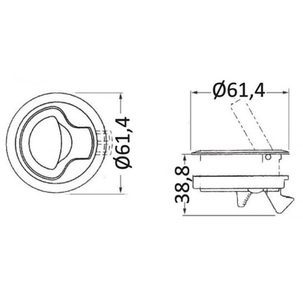 Sollevamento-pavimento in nylon bianco senza serratura - N°2 - comptoirnautique.com
