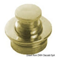 Botão de latão polido de 23 mm