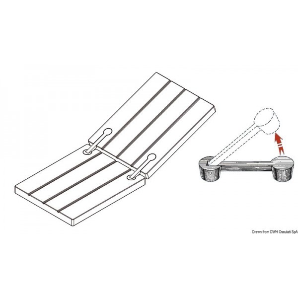 Charnière coquerons 190x40x30  - N°1 - comptoirnautique.com