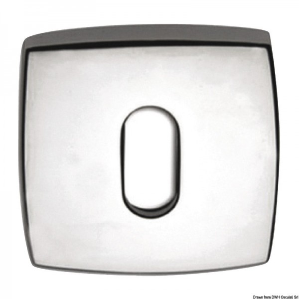 Rosaces p. serrure oval fournie en paires 45x45 mm  - N°1 - comptoirnautique.com