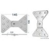 Charnière inox lat. 145x100  - N°1 - comptoirnautique.com