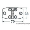 Charnière inox av. 70x38 trap.  - N°1 - comptoirnautique.com
