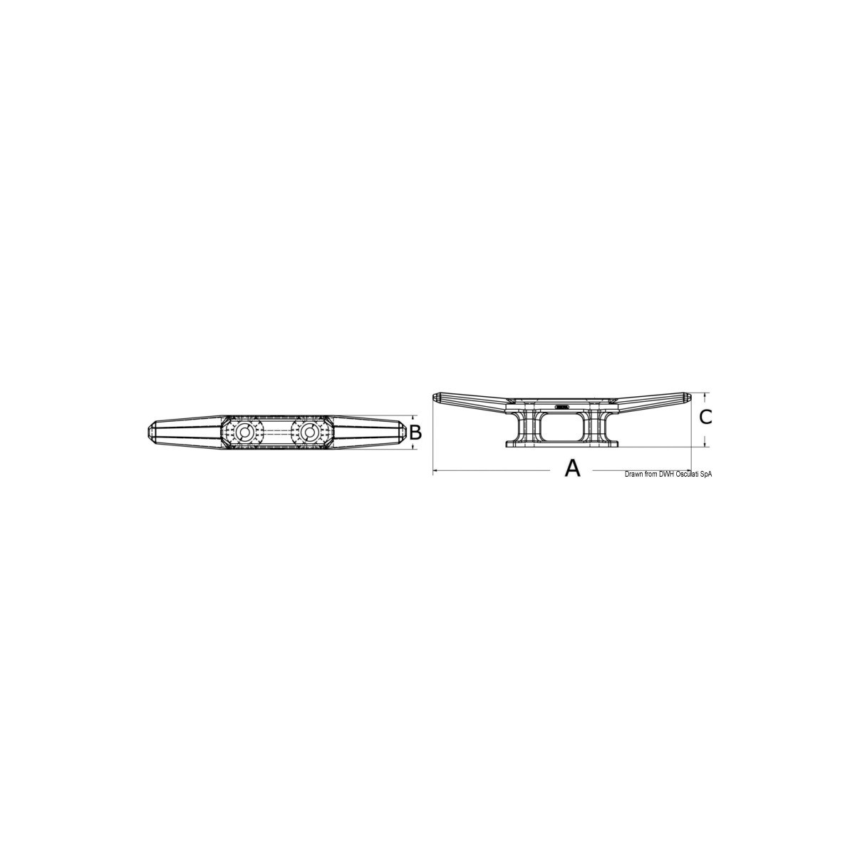Osculati Taquet taraudé nylon blanc 208 mm OSC40.055.32 Comptoir — free download