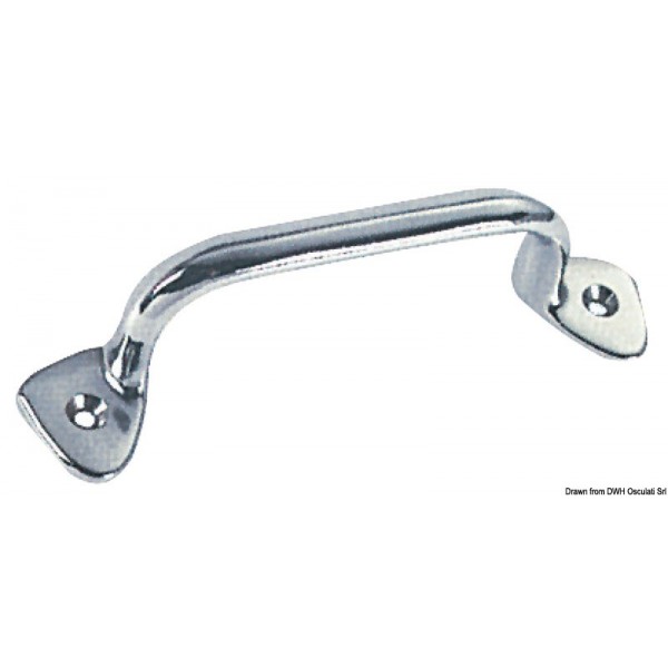 Maniglia a poppa in ottone cromato 165x35x45 mm - N°1 - comptoirnautique.com