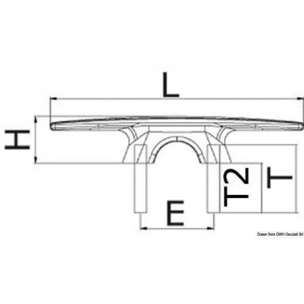 Cornamusa de aluminio Aero de 158 mm - N°2 - comptoirnautique.com