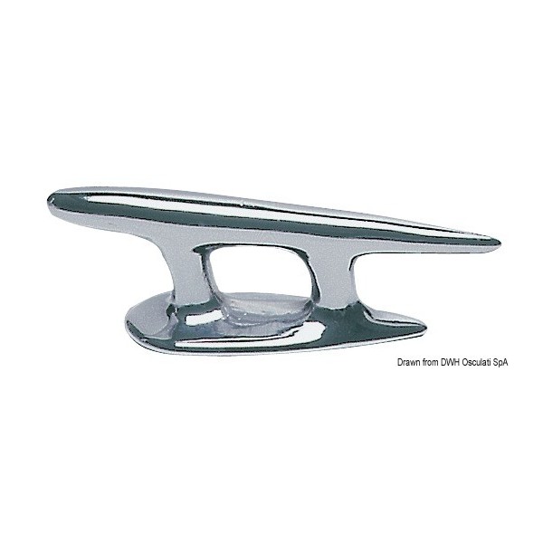 Chrome-plated brass profile cleat 100 mm - N°1 - comptoirnautique.com 