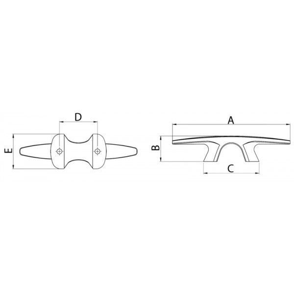 Bull Dog cleat 158 mm - N°2 - comptoirnautique.com