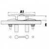 Ausziehbare Klampe AISI316 hochglanzpoliert 164/150 mm - N°3 - comptoirnautique.com