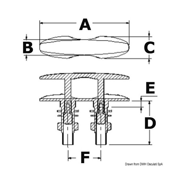 Grapa retráctil Smart AISI316 pulida a espejo 126mm - N°2 - comptoirnautique.com