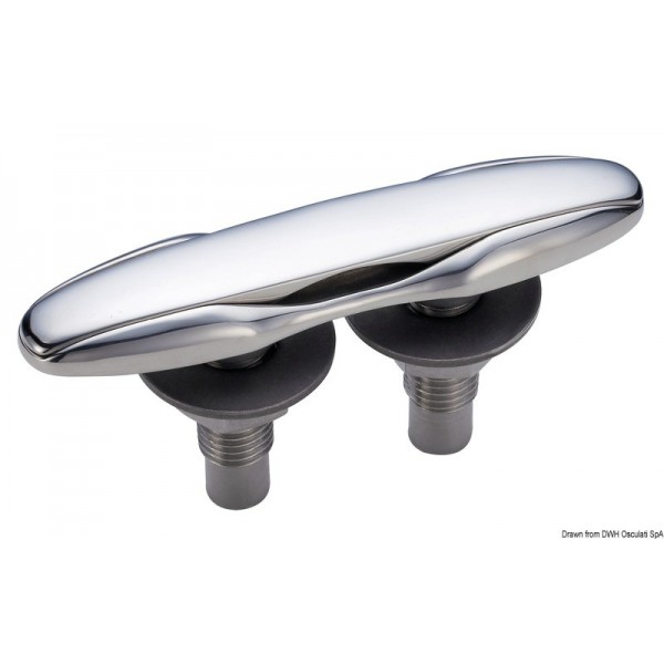 Smart retractable cleat AISI316 mirror polished 203mm - N°1 - comptoirnautique.com 