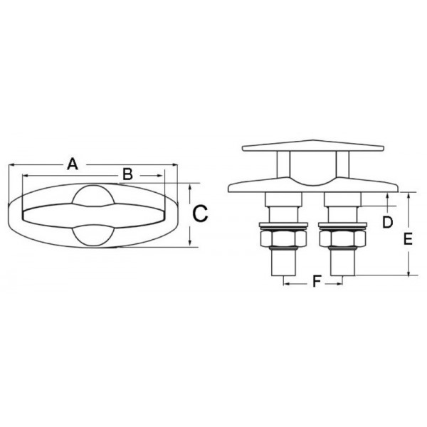 Klampetractab.Retract AISI316 hochglanzpoliert 185mm  - N°2 - comptoirnautique.com